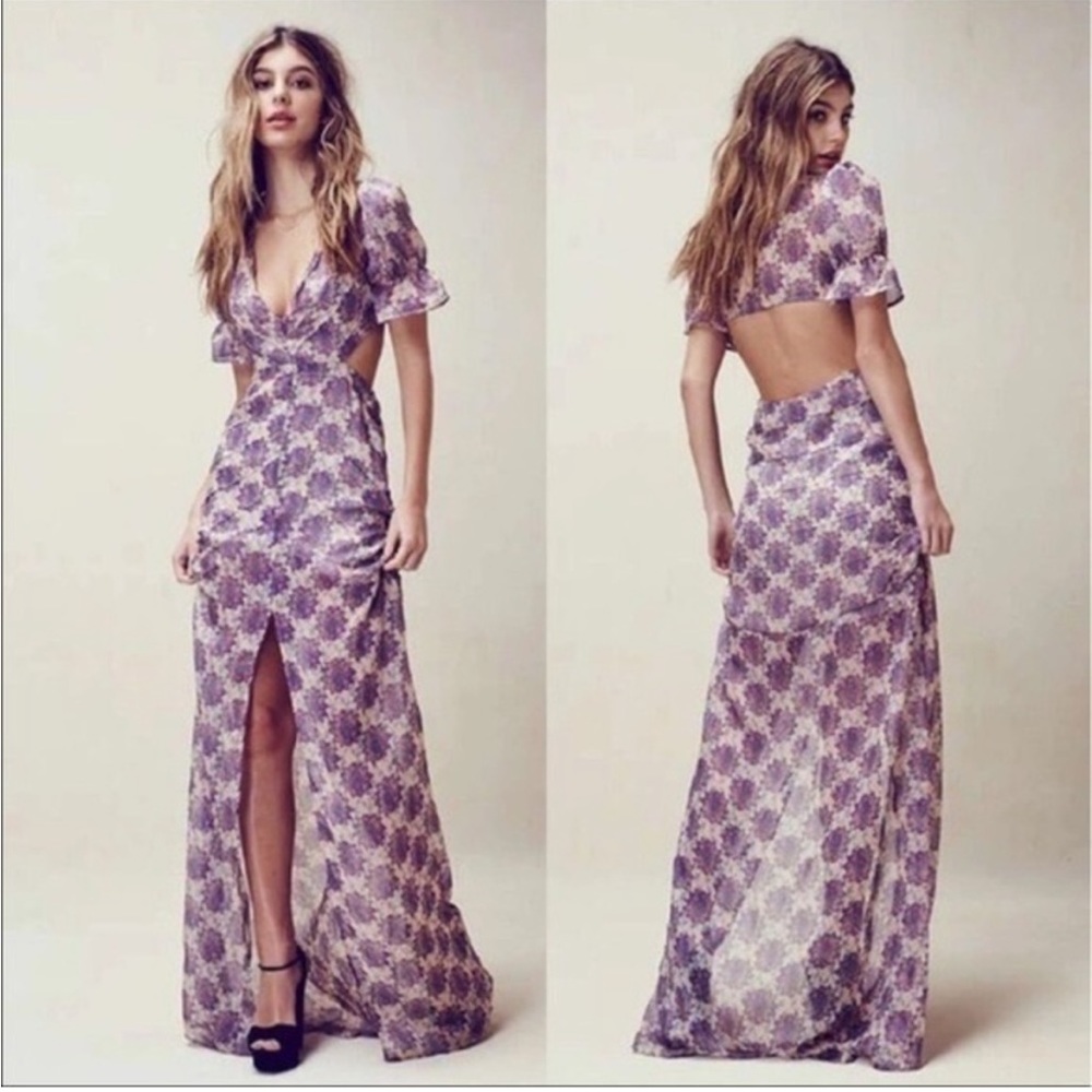 For Love & Lemons clover dress. Floral. Maxi. Size small.